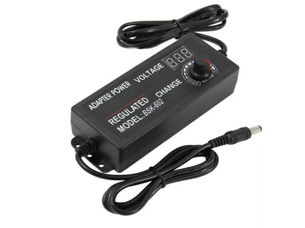 &uu TRANSFORMADOR REGULABLE 3V-12V 5A PLUG 5.5X2.5 DISPLAY (9029)